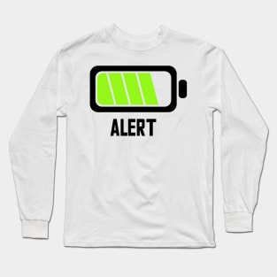 ALERT - Lvl 5 - Battery series - Tired level - E2a Long Sleeve T-Shirt